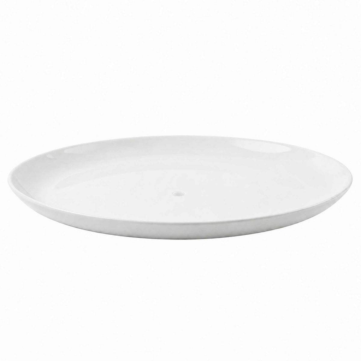 Maxi Serve 100 Round White 7" Plastic Medium Elegant Plates and 100 Moderna Silver Plastic Cutlery Sets