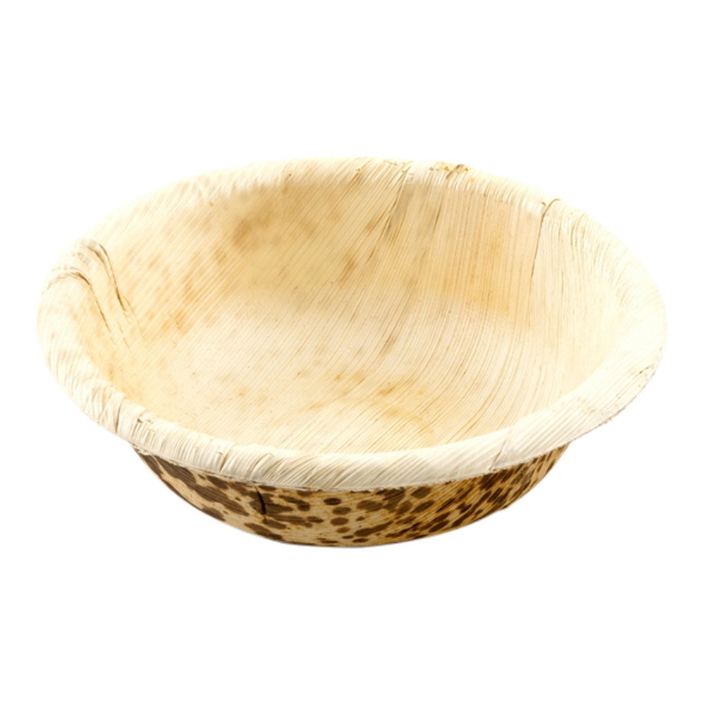 Bambuddha 100 7 oz Round Natural Bamboo Bowls and 100 Natural Bamboo 3.5" Mini Spoons