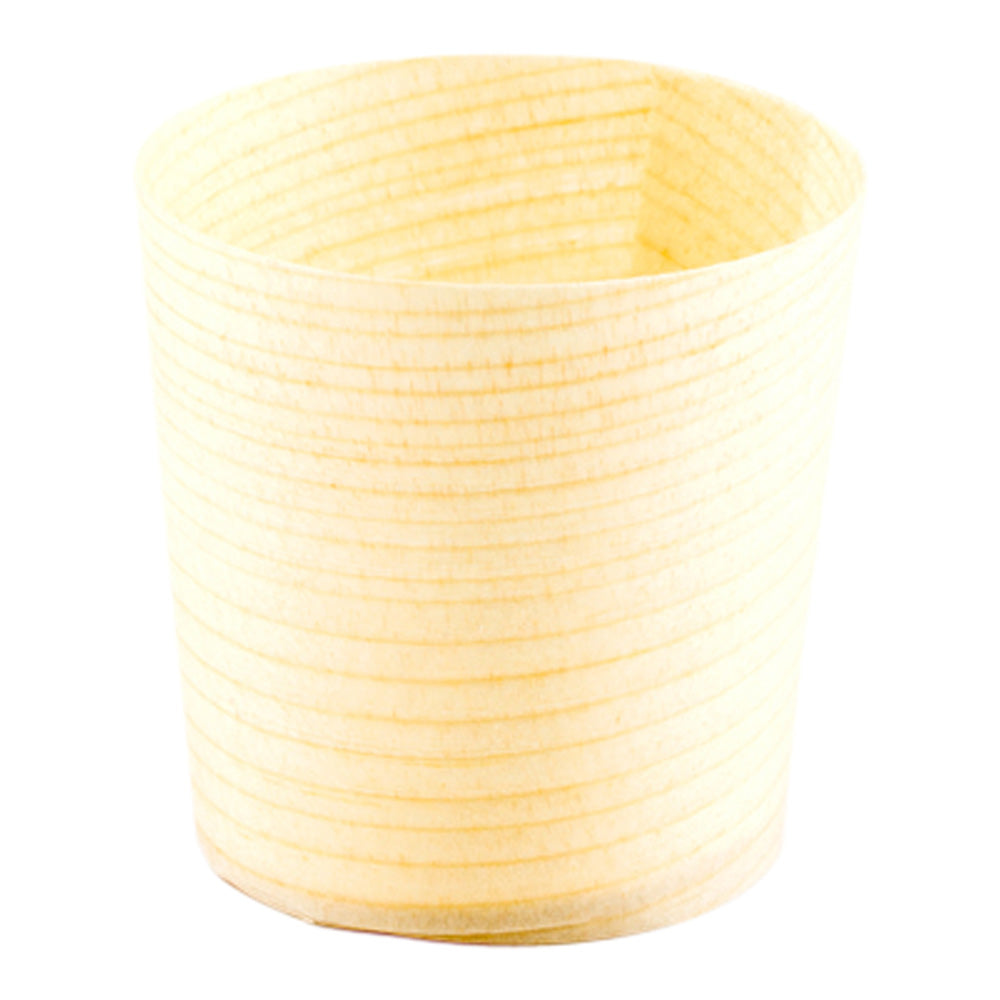 Taipei 200 1 oz Round Natural Shaved Pinewood Mini Cups and 200 Natural Bamboo 3.5" Mini Spoons