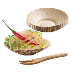 Bambuddha 100 2 oz Round Natural Bamboo Coupelles and 100 Natural Bamboo 3.5