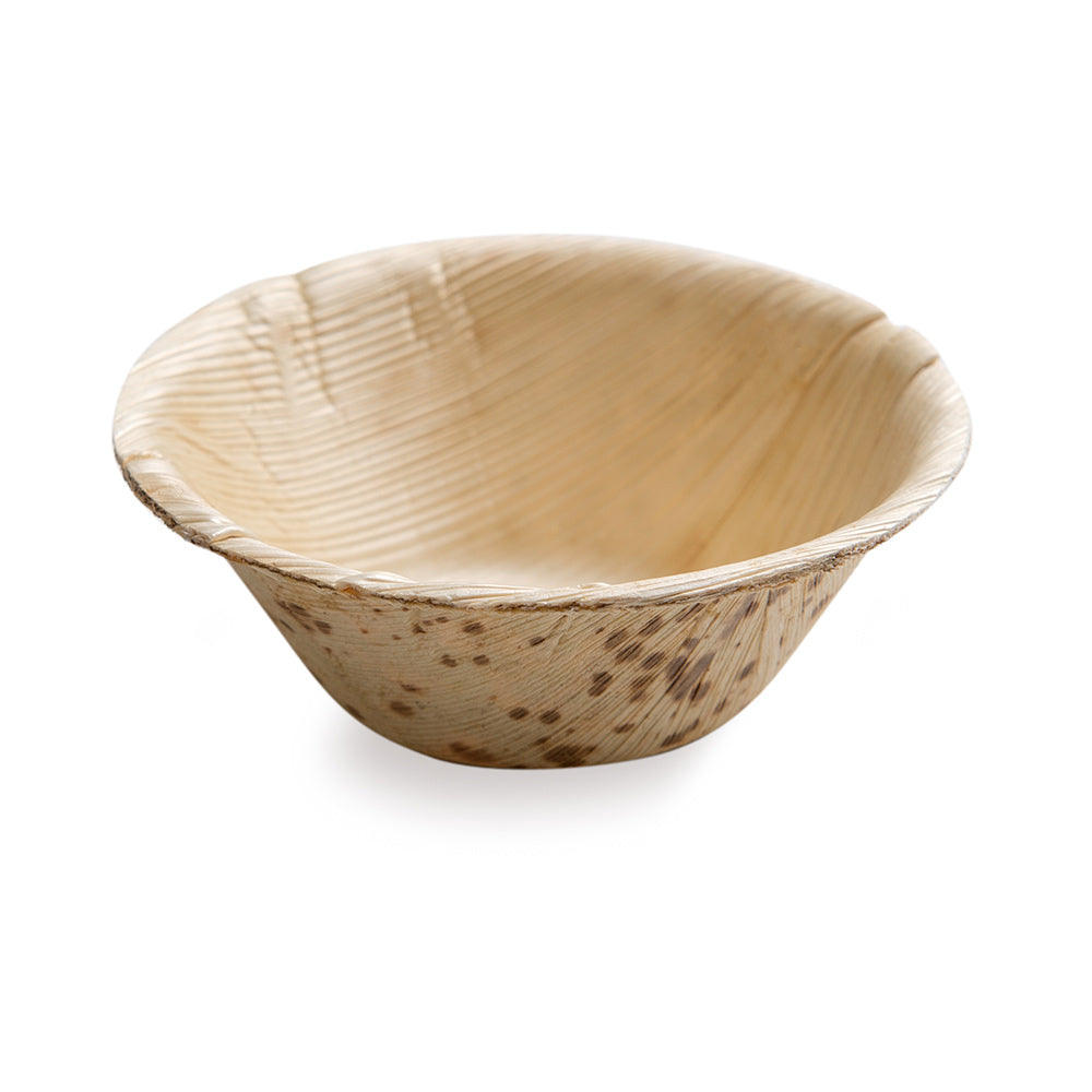 Bambuddha 100 2 oz Round Natural Bamboo Bowls and 100 Natural Bamboo 3.5" Mini Forks