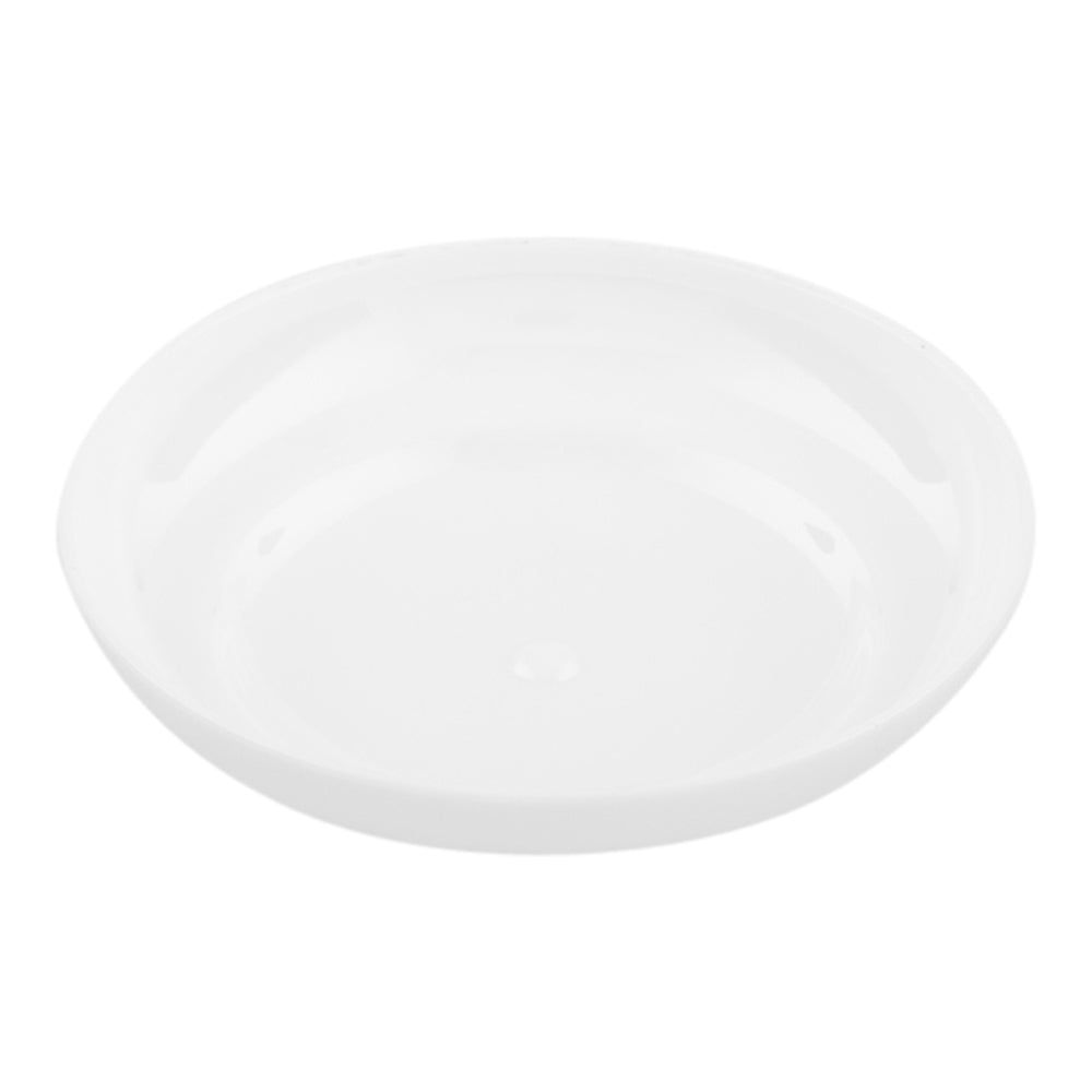 Mini Serve 100 Round White 3.25" Plastic Mini Rotondo Plates and 100 Silver Plastic 4" Mini Forks
