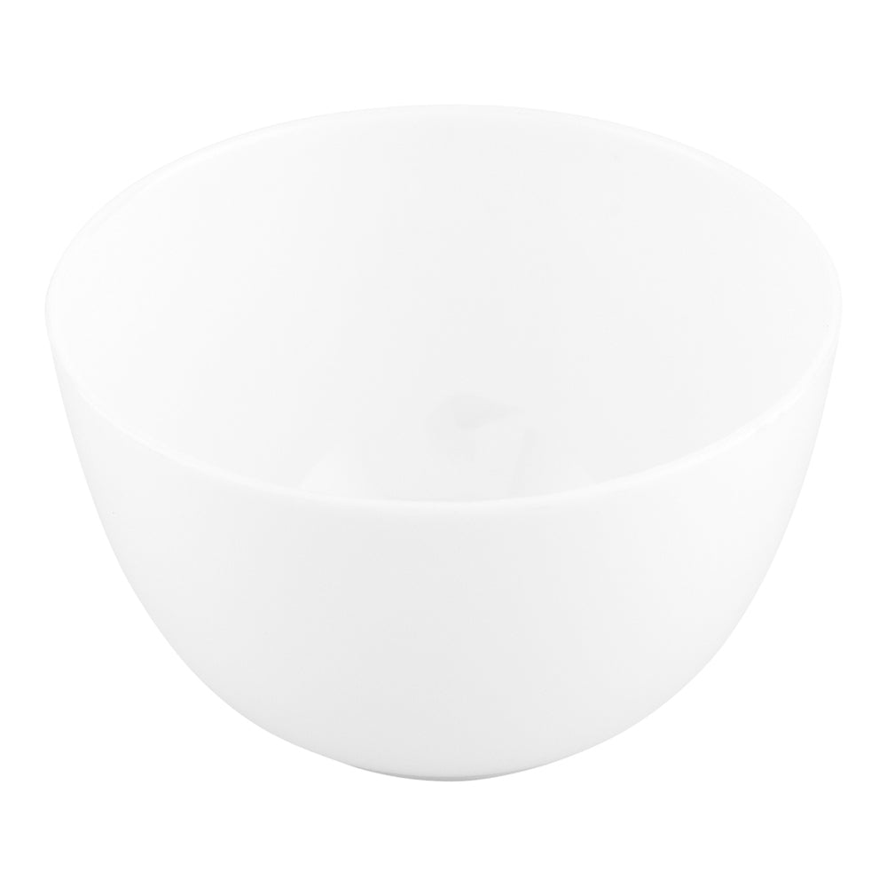 Mini Serve 100 4 oz Round White Plastic Bodega Cups and 100 Silver Plastic 4" Mini Forks
