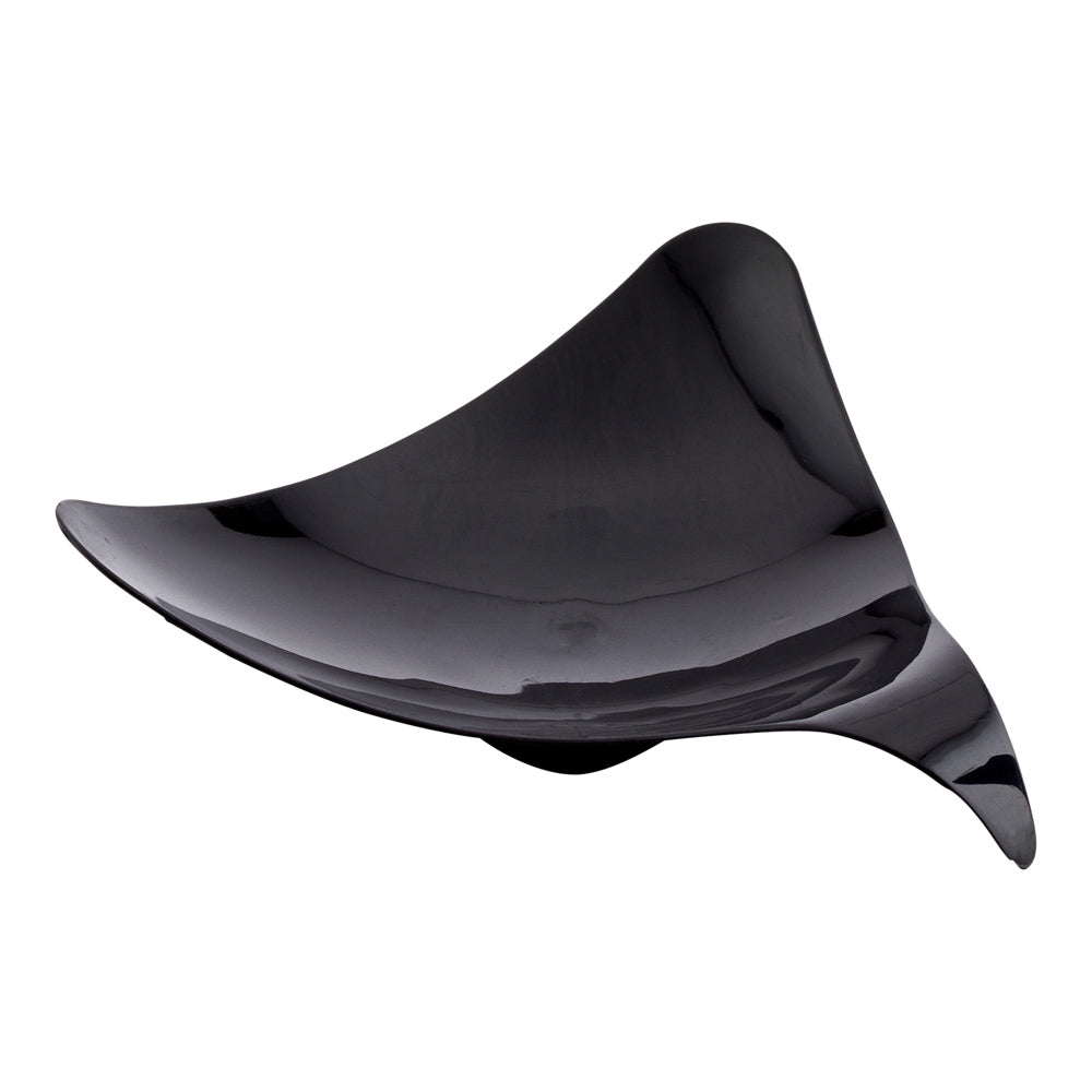 Mini Serve 100 Triangle Black 3" Plastic Shooting Star Appetizer Plates and 100 Silver Plastic 4" Mini Spoons