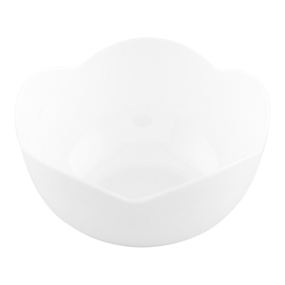 Mini Serve 100 2 oz Round White Plastic Le Fleur Cups and 100 Silver Plastic 4" Mini Spoons