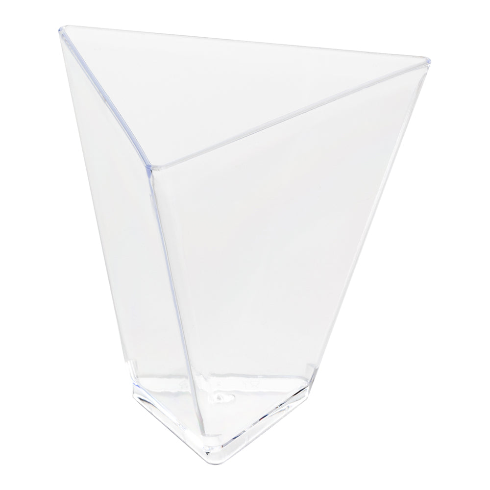 Mini Serve 100 4 oz Clear Plastic Torcente Dessert Cups and 100 Silver Plastic 4" Mini Spoons