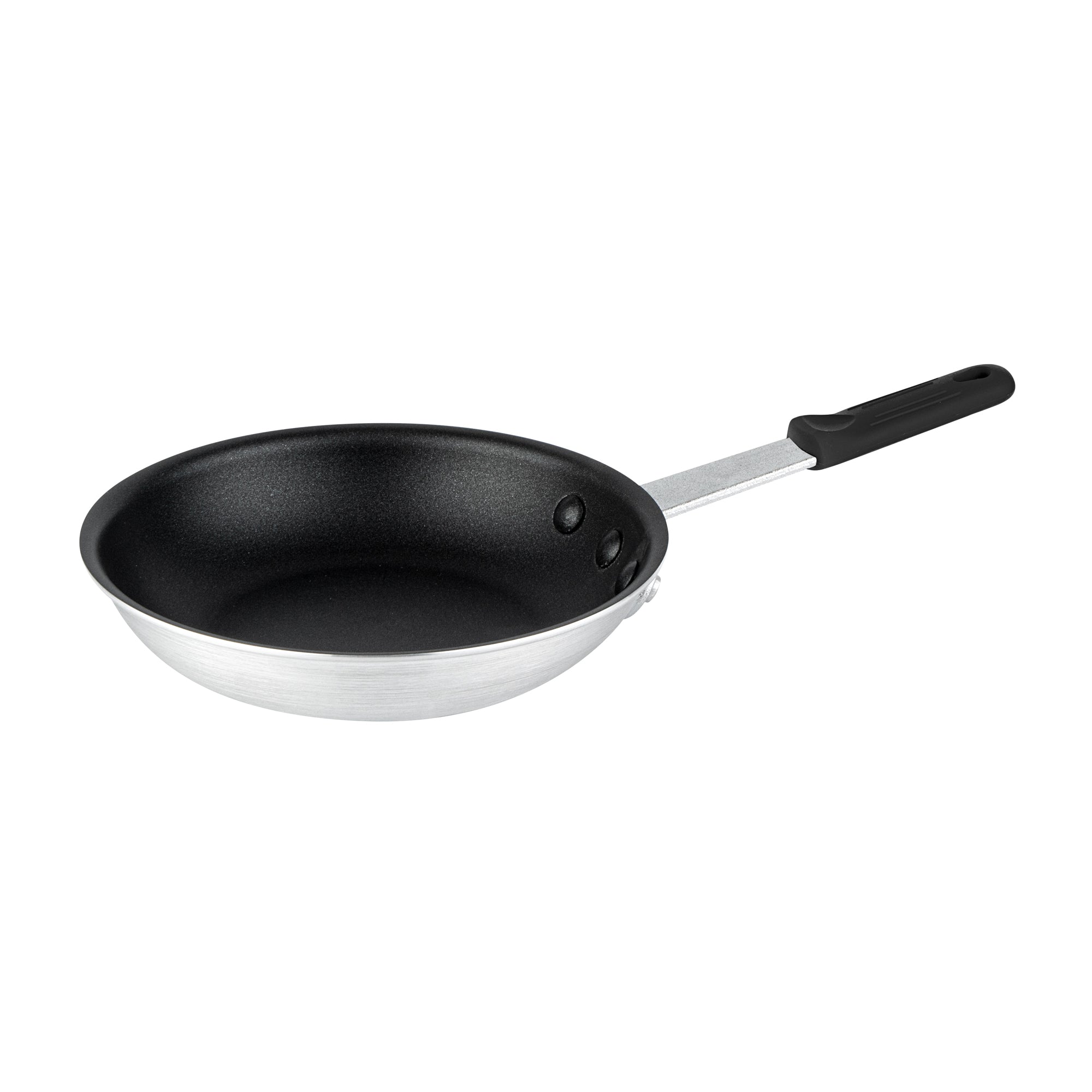 Met Lux 6 Aluminum 7" Non-Stick Fry Pans and 6 Black Silicone Pan Handle Sleeves