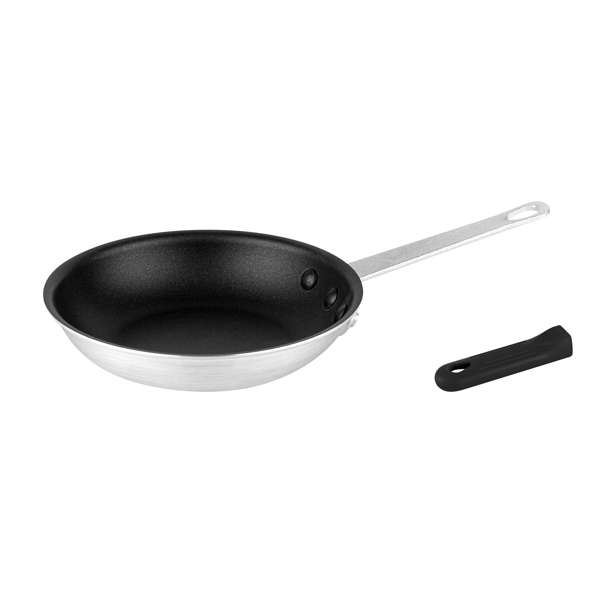 Met Lux 1 Aluminum 7" Non-Stick Fry Pan and 1 Black Silicone Pan Handle Sleeve