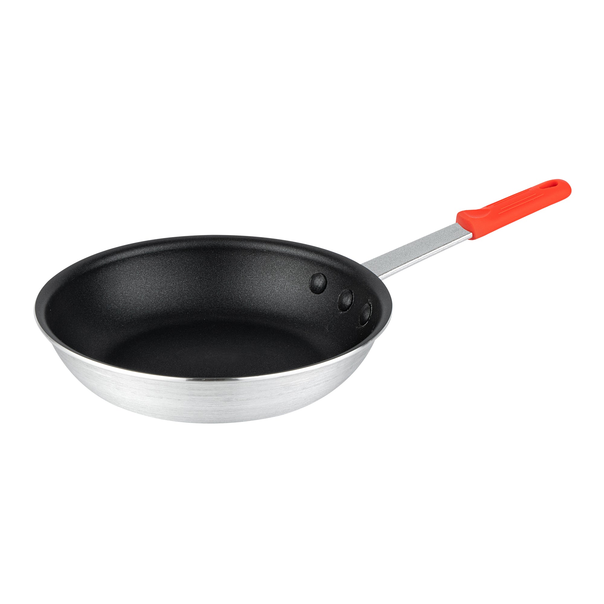 Met Lux 1 Aluminum 8" Non-Stick Fry Pan and 1 Red Silicone Pan Handle Sleeve