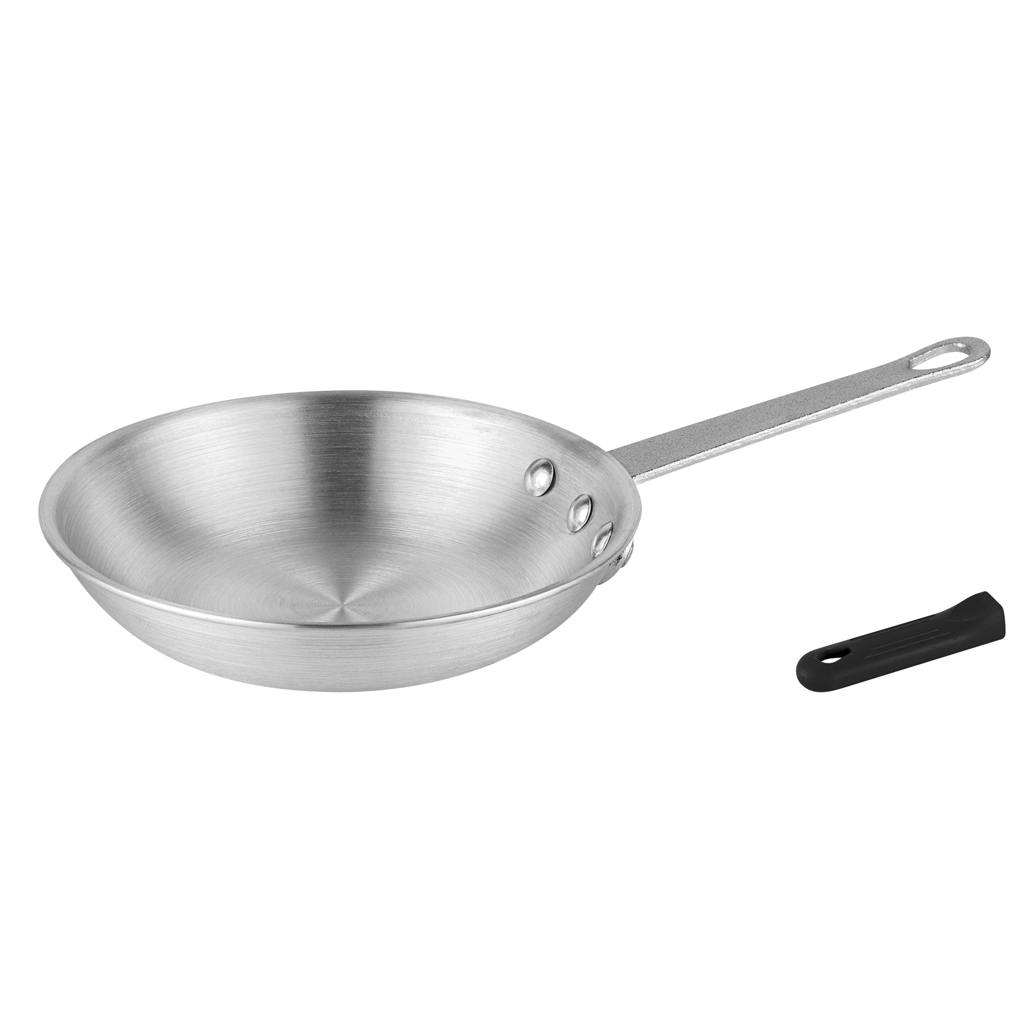 Met Lux 1 Aluminum 7" Fry Pan and 1 Black Silicone Pan Handle Sleeve