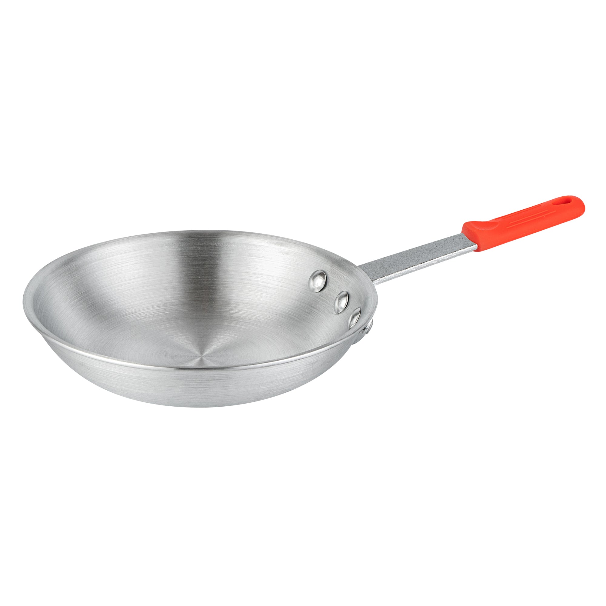 Met Lux 1 Aluminum 7" Fry Pan and 1 Red Silicone Pan Handle Sleeve