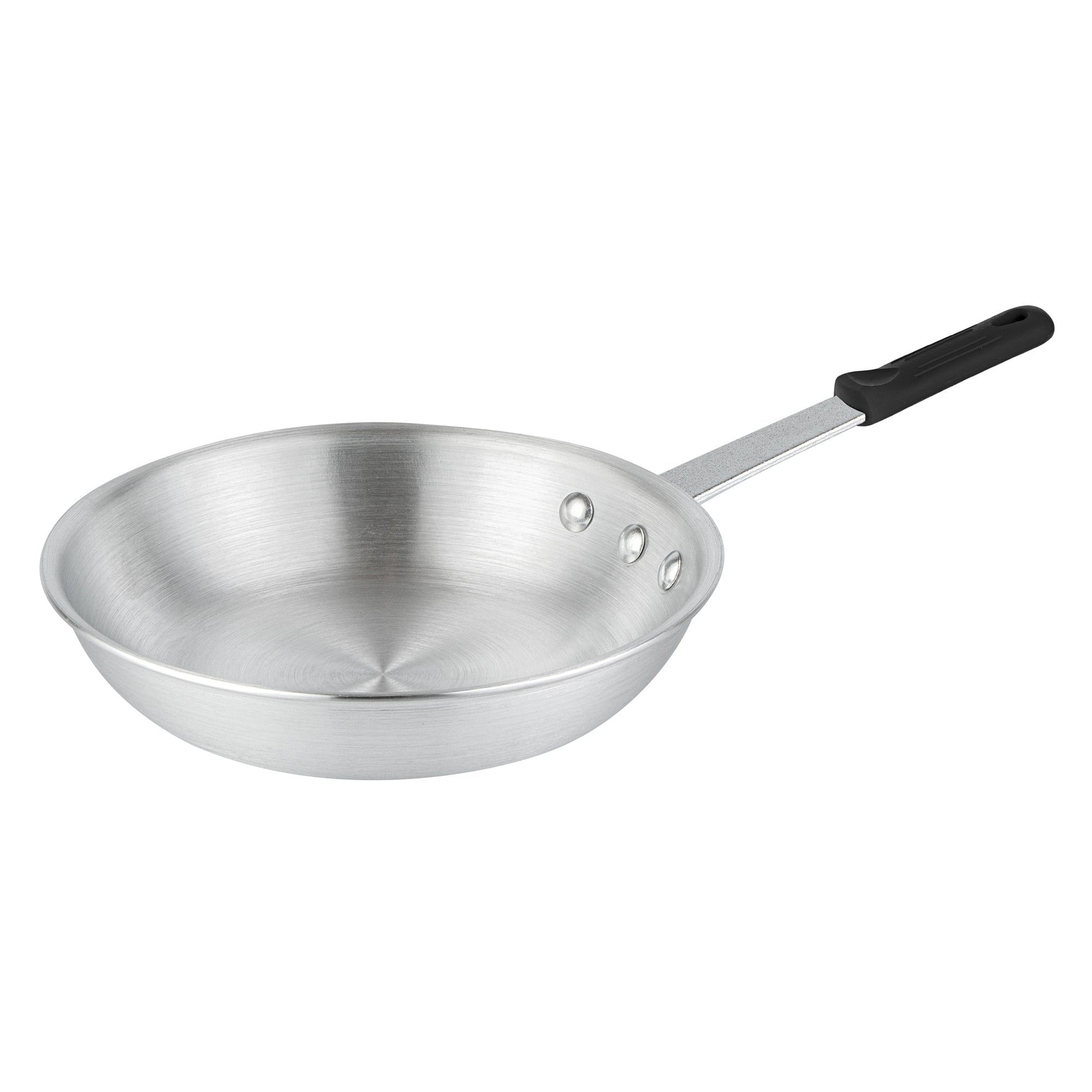 Met Lux 1 Aluminum 8" Fry Pan and 1 Black Silicone Pan Handle Sleeve