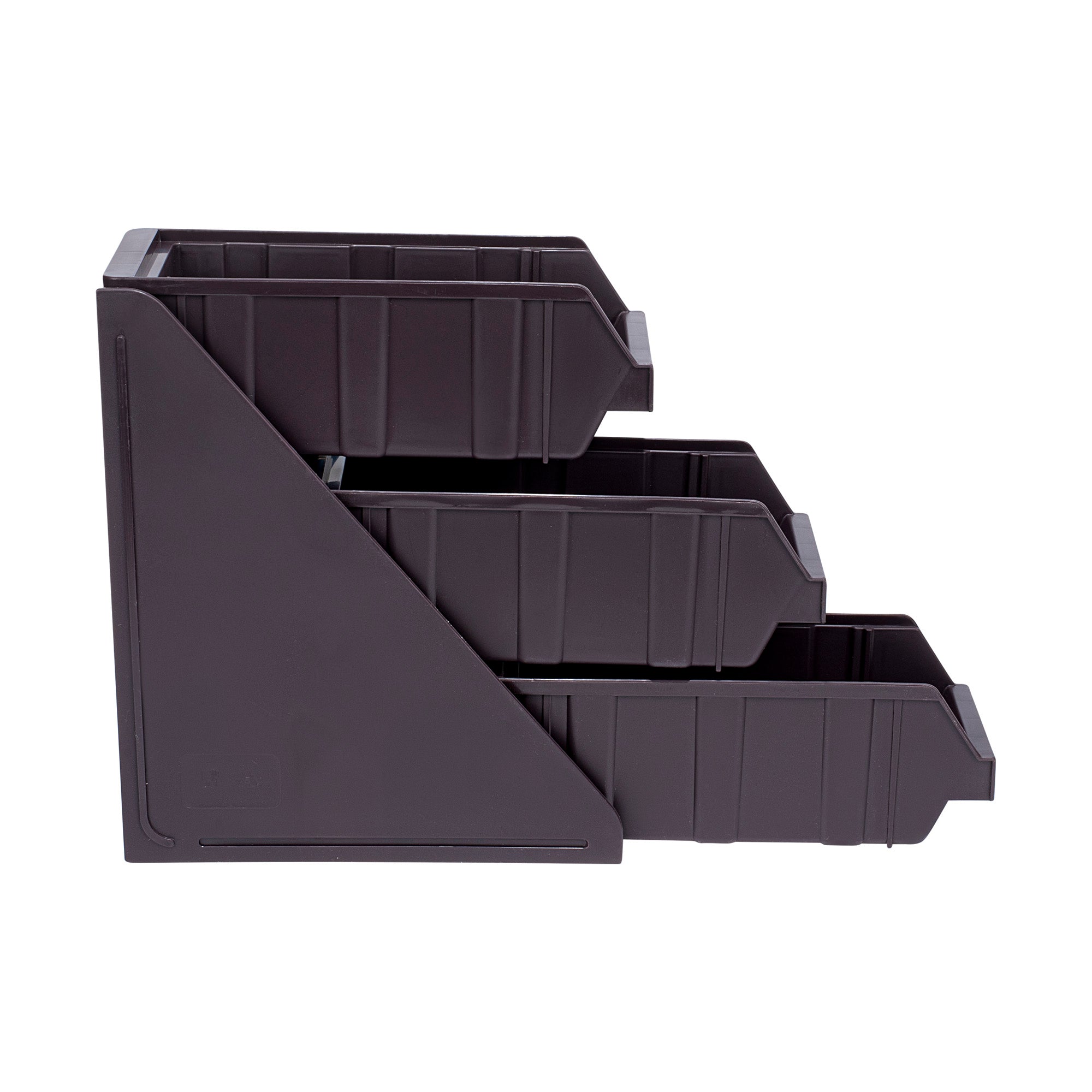 Met Lux 1 Brown 3-Tier Stand and 3 Condiment Bins