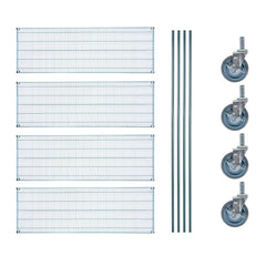 Chef 101 4-Tier NSF Green Epoxy Shelving Unit - and 24
