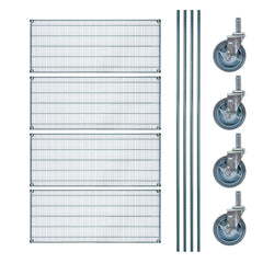 Chef 101 4-Tier NSF Green Epoxy Shelving Unit - and 24