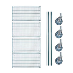 Chef 101 4-Tier NSF Green Epoxy Shelving Unit - and 24
