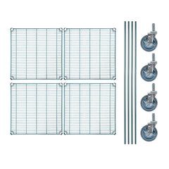 Chef 101 4-Tier NSF Green Epoxy Shelving Unit - and 24