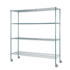 Chef 101 4-Tier NSF Green Epoxy Shelving Unit - and 18