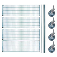 Chef 101 4-Tier NSF Green Epoxy Shelving Unit - and 18