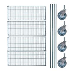 Chef 101 4-Tier NSF Green Epoxy Shelving Unit - and 18