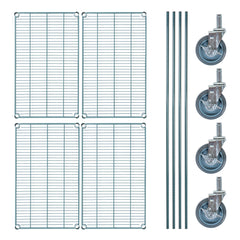 Chef 101 4-Tier NSF Green Epoxy Shelving Unit - and 18