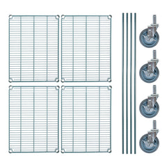 Chef 101 4-Tier NSF Green Epoxy Shelving Unit - and 18