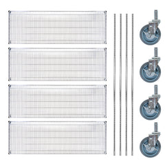 Chef 101 4-Tier NSF Chrome Shelving Unit - and 24