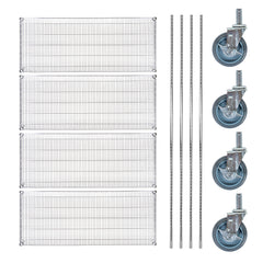 Chef 101 4-Tier NSF Chrome Shelving Unit - and 24