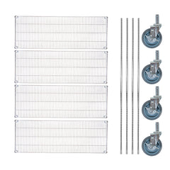Chef 101 4-Tier NSF Chrome Shelving Unit - and 24