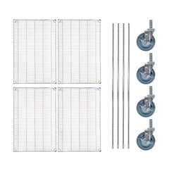Chef 101 4-Tier NSF Chrome Shelving Unit - and 24