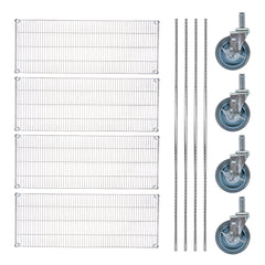 Chef 101 4-Tier NSF Chrome Shelving Unit - and 18