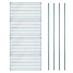Chef 101 4-Tier NSF Green Epoxy Shelving Unit - and 24