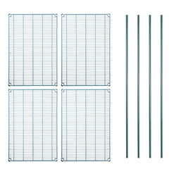 Chef 101 4-Tier NSF Green Epoxy Shelving Unit - and 24
