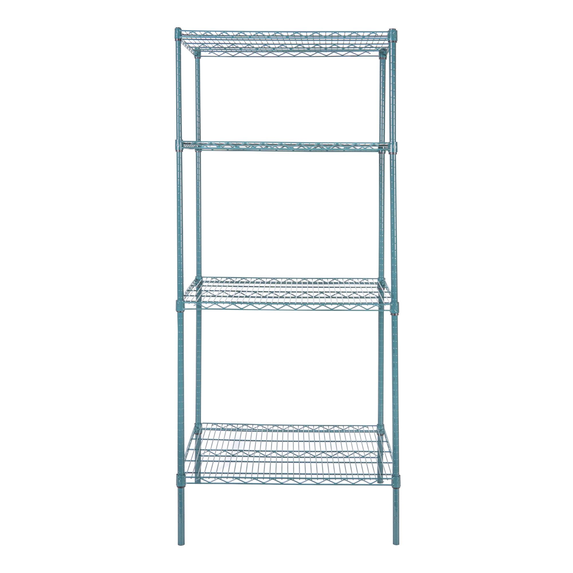 Chef 101 4-Tier NSF Green Epoxy Shelving Unit - and 24" x 30" Shelves and 74" Posts