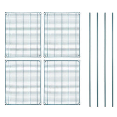 Chef 101 4-Tier NSF Green Epoxy Shelving Unit - and 24