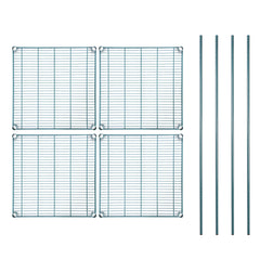 Chef 101 4-Tier NSF Green Epoxy Shelving Unit - and 24