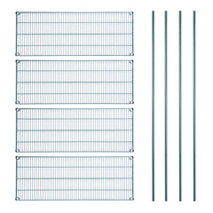 Chef 101 4-Tier NSF Green Epoxy Shelving Unit - and 18