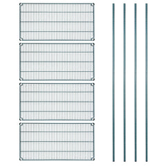Chef 101 4-Tier NSF Green Epoxy Shelving Unit - and 18