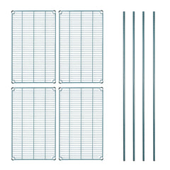 Chef 101 4-Tier NSF Green Epoxy Shelving Unit - and 18