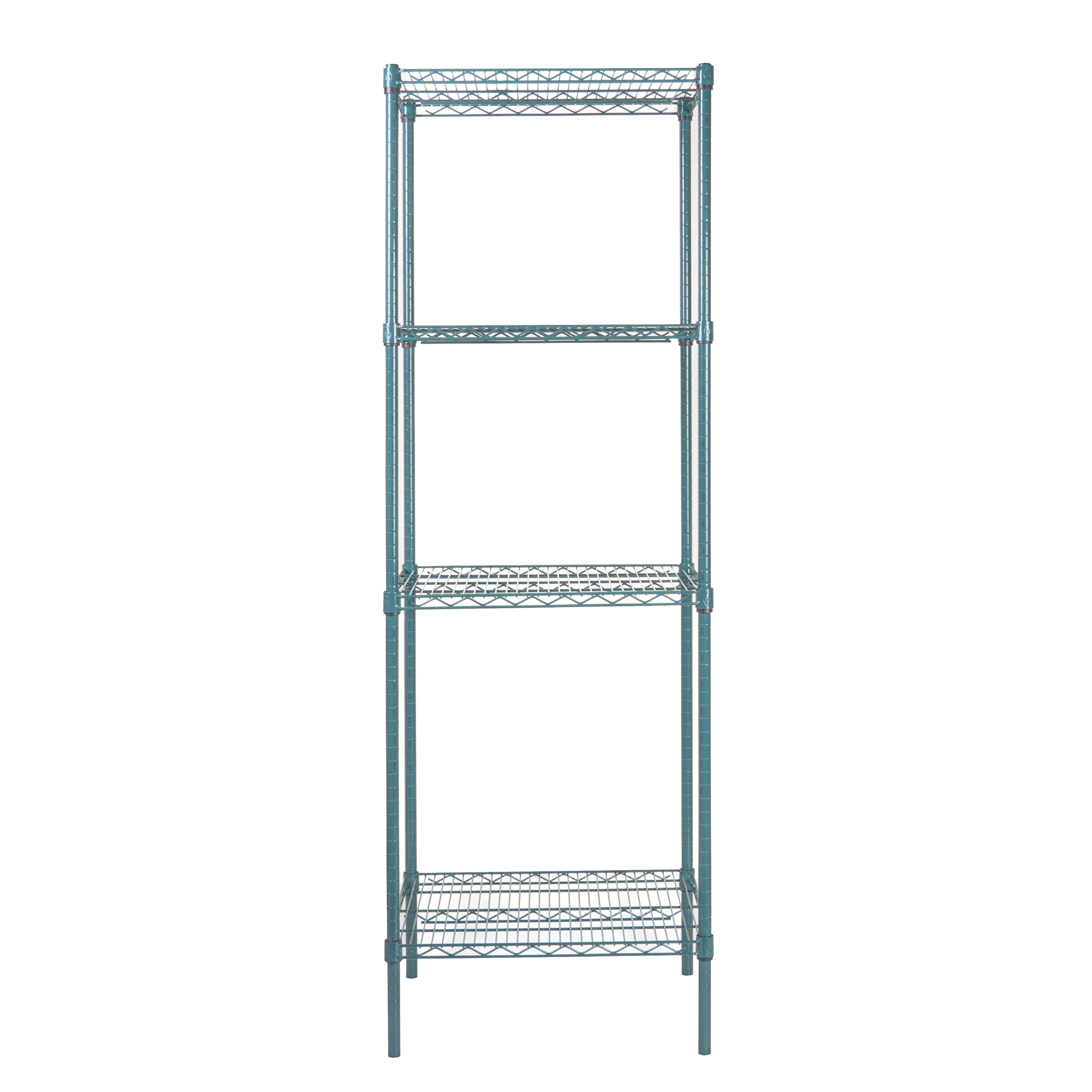 Chef 101 4-Tier NSF Green Epoxy Shelving Unit - and 18" x 24" Shelves and 74" Posts