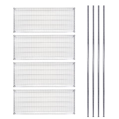 Chef 101 4-Tier NSF Chrome Shelving Unit - with 24