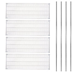 Chef 101 4-Tier NSF Chrome Shelving Unit - with 24