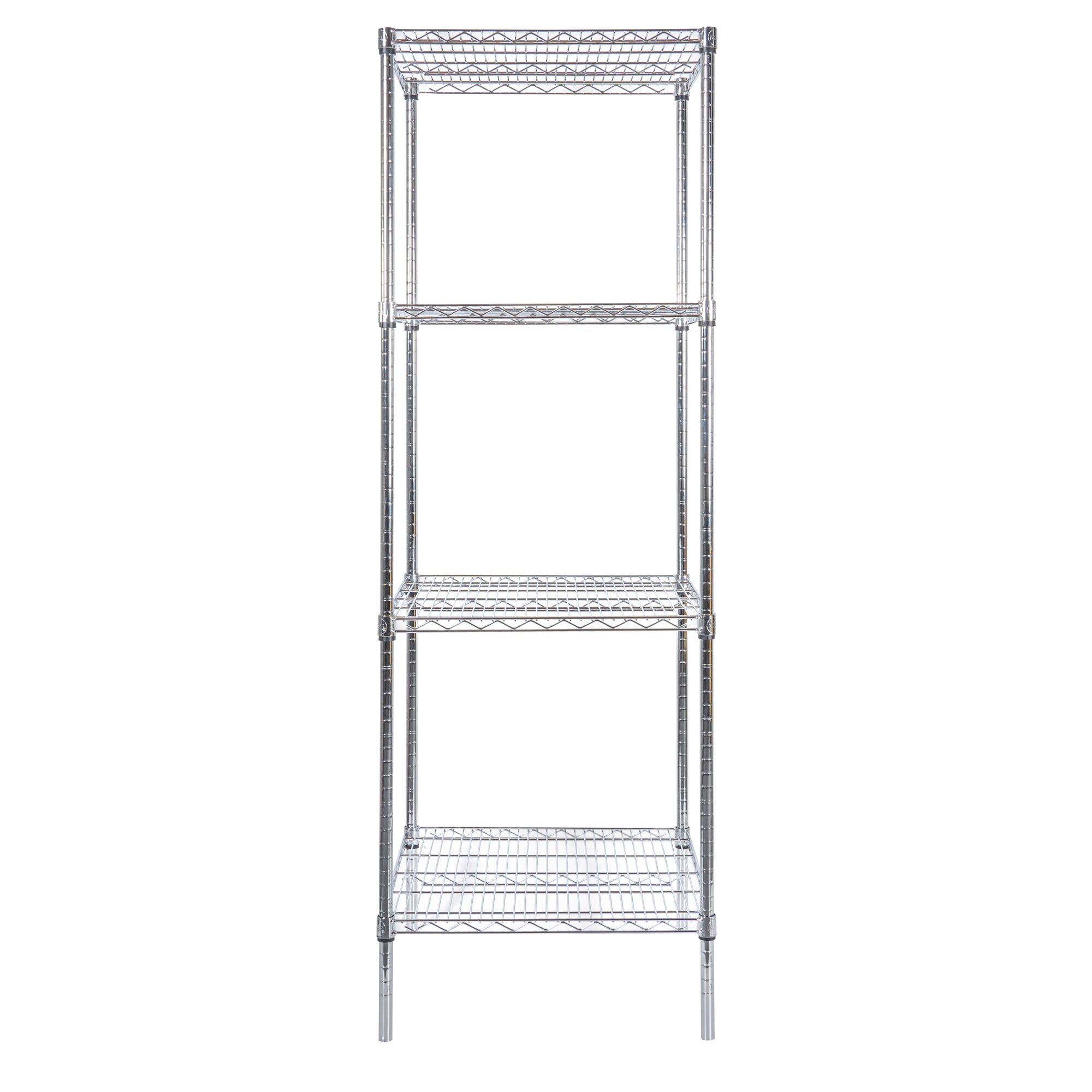 Chef 101 4-Tier NSF Chrome Shelving Unit - with 24" x 24" Shelves and 74" Posts