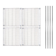 Chef 101 4-Tier NSF Chrome Shelving Unit - with 24