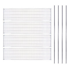 Chef 101 4-Tier NSF Chrome Shelving Unit - with 18