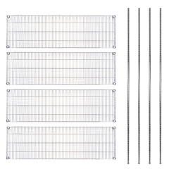 Chef 101 4-Tier NSF Chrome Shelving Unit - with 18