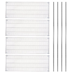 Chef 101 4-Tier NSF Chrome Shelving Unit - with 18