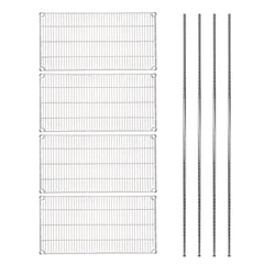 Chef 101 4-Tier NSF Chrome Shelving Unit - with 18