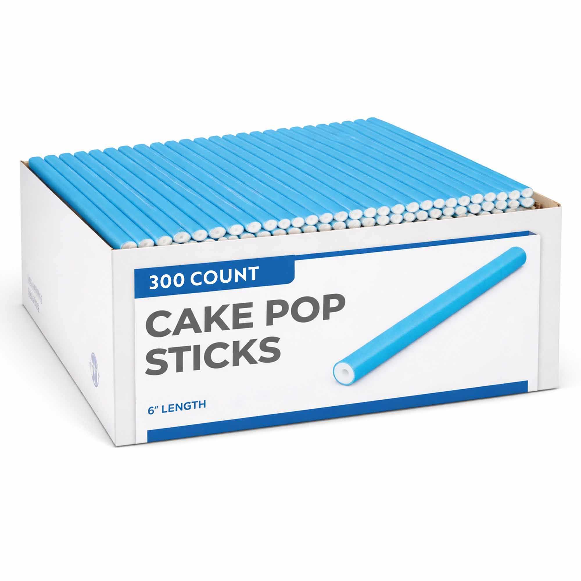 Restpresso Sky Blue Paper Cake Pop and Lollipop Stick - Biodegradable - 6" x 5/32" - 300 count box
