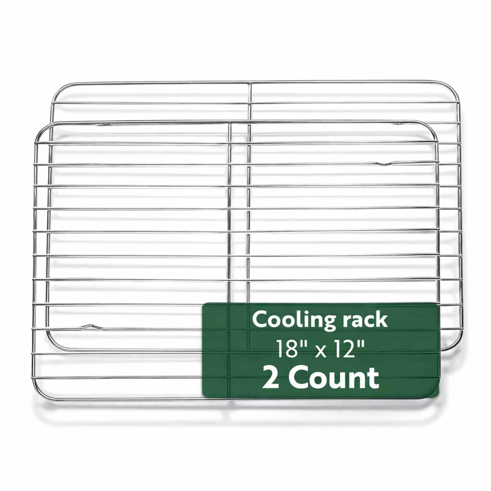 Met Lux Stainless Steel Half Size Wire Cooling Rack - 18" x 12" - 2 count box